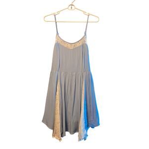 Entro Lace Paneled Baby Doll Dress Tunic Top